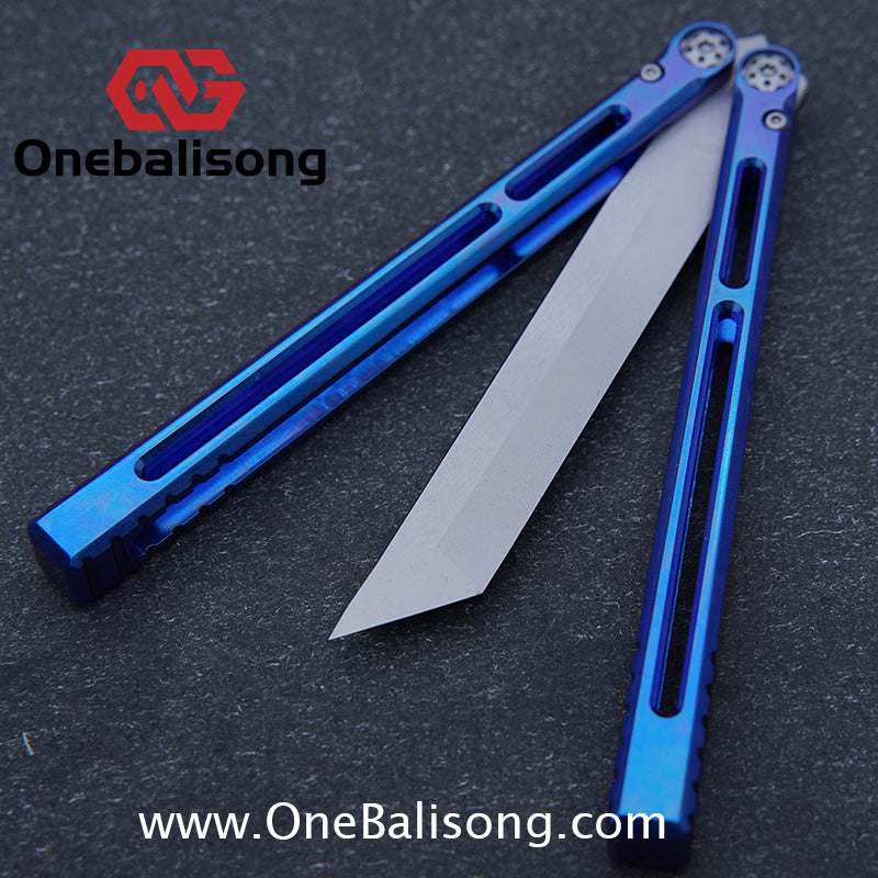 APOCALYPSE TIANQI Telesto Balisong Titanium Alloy Handle+VG10 Stainless Steel Blade Bushing