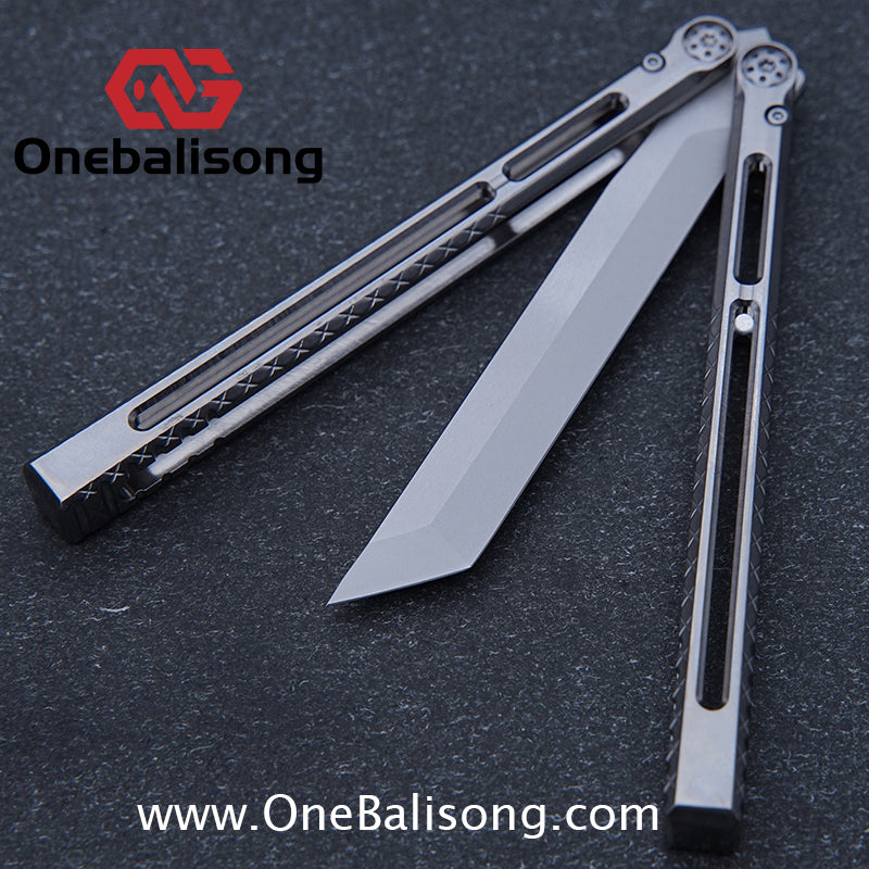 APOCALYPSE TIANQI Telesto Balisong Titanium Alloy Handle+VG10 Stainless Steel Blade Bushing