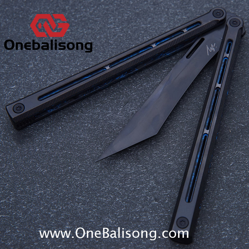 Performance Time Zero Balisong TC4 Titanium Alloy Handle 14c28N Stainless Steel Blade