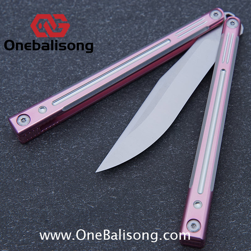 TITUS Orion Clone Balisong Aluminum Alloy Handle Stainless Steel Fake Blade Bushing