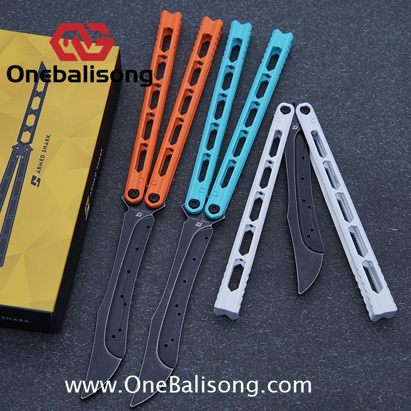 ARMED SHARK Prism Balisong Clone 5CR15 Stainless Steel Handle Stainless Steel Blade Bushings