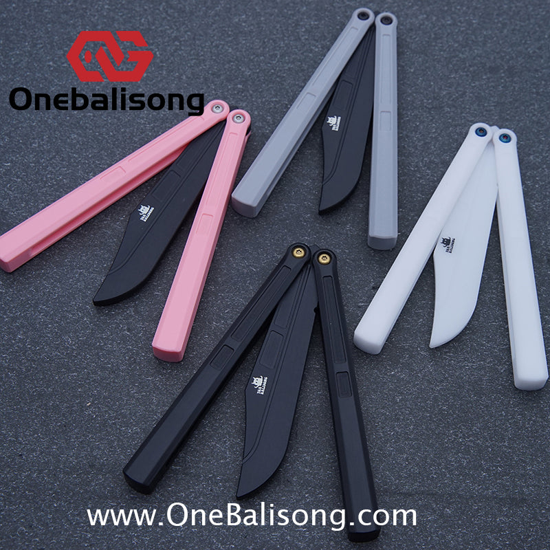 TOA Charon Balisong Plastic Trainer Outdoor Safe EDC Practice Knife Fancy Folding Knife