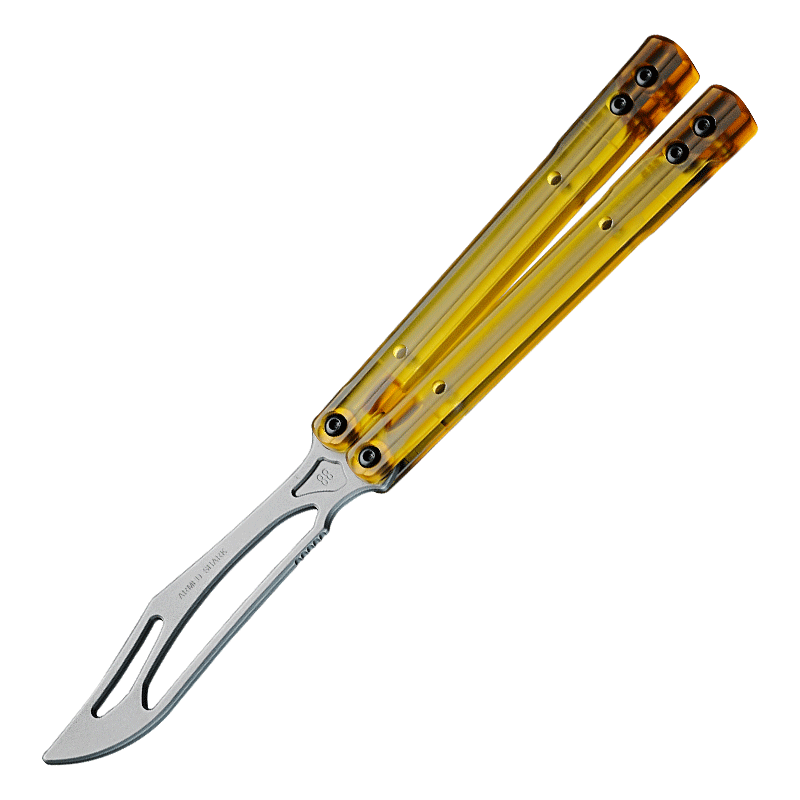 ARMED SHARK PEI Orca Balisong Clone Integrated Handle Made Of PEI Material TC4 Titanium Alloy Blade Bushing
