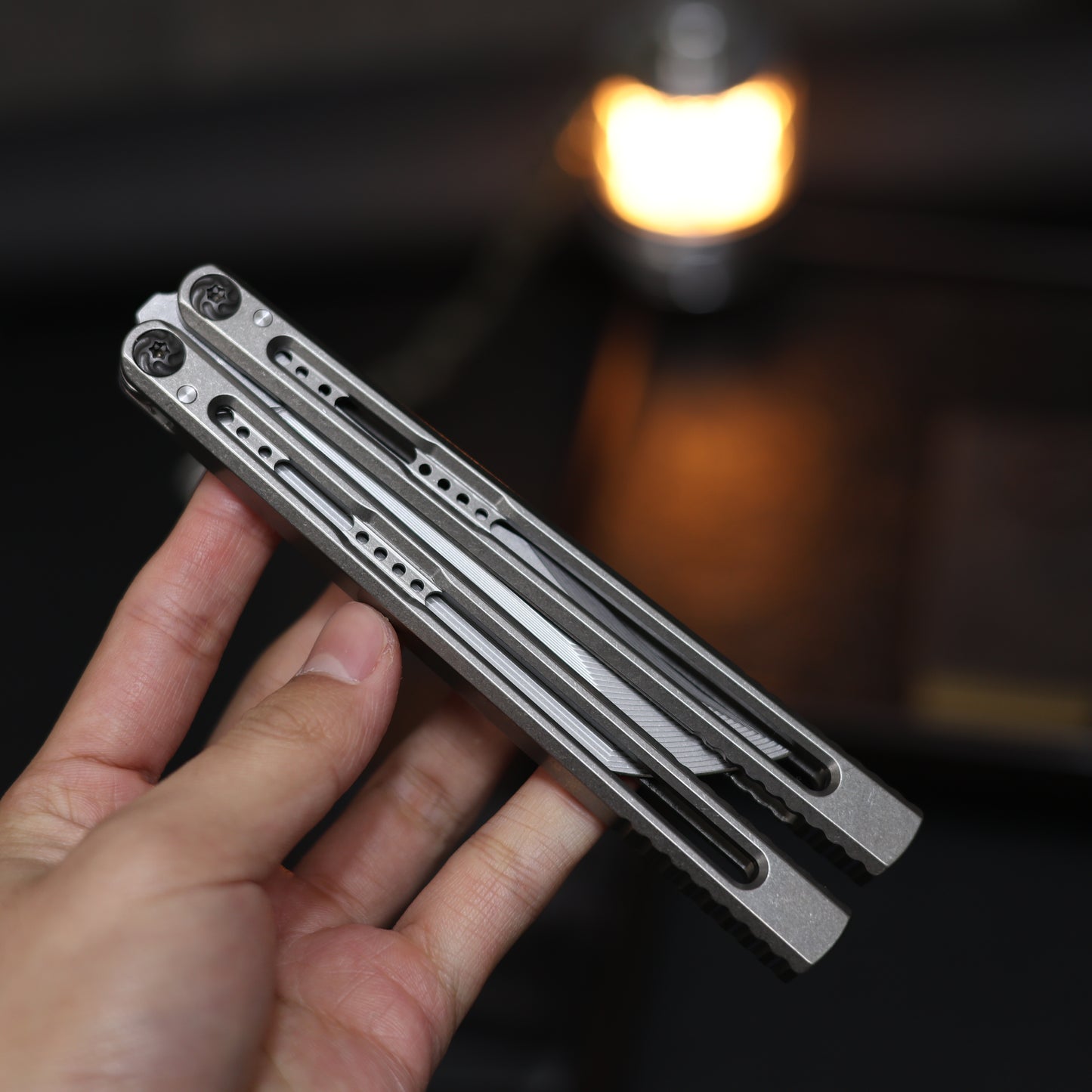 Baliplus Medusa Clone Balisong TC4 Titanium Alloy Handle VG10 Stainless Steel Blade Bushing