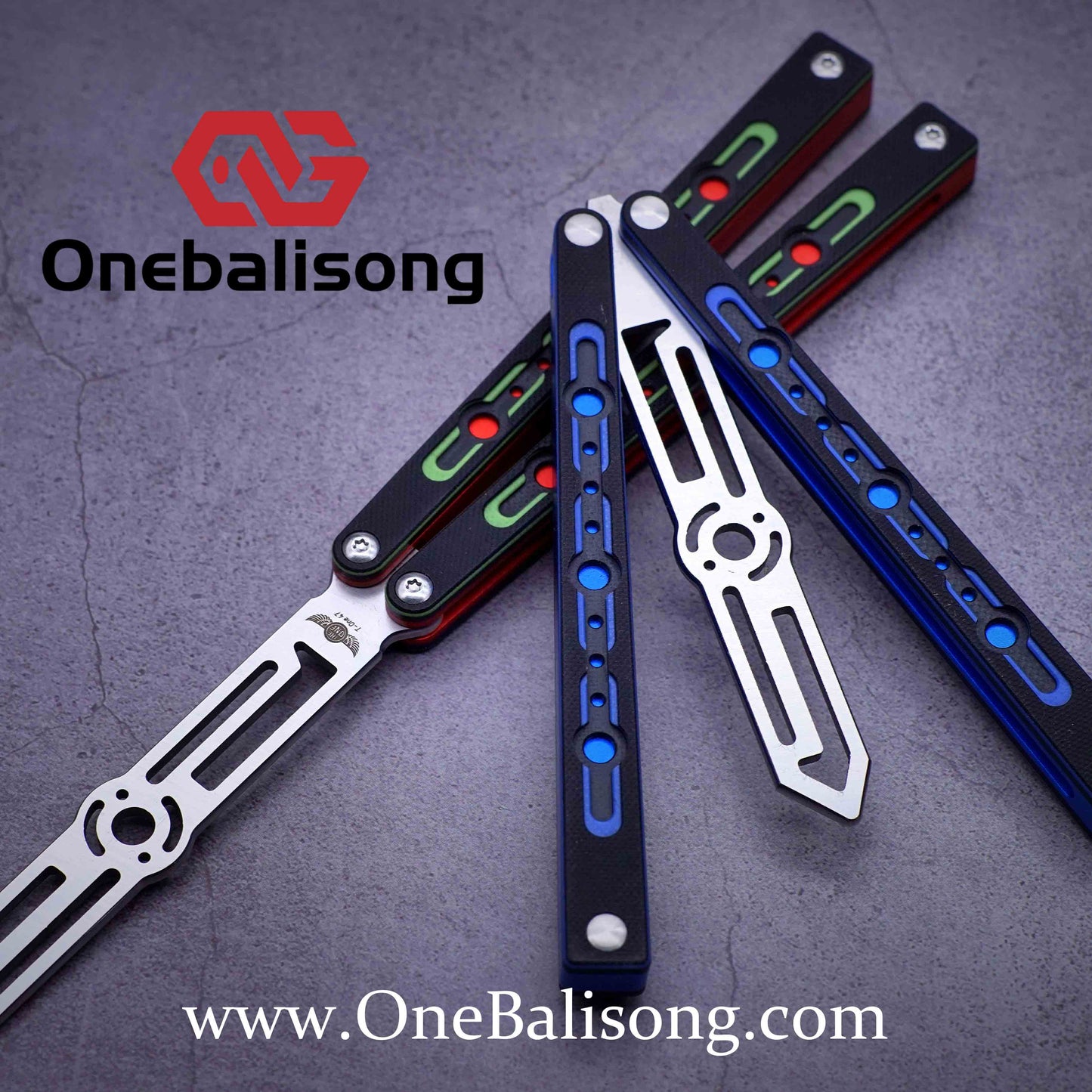 TheOne Original Point Clone Aluminum+Dual Color G10 Handle Stainless Steel Trainer Blade