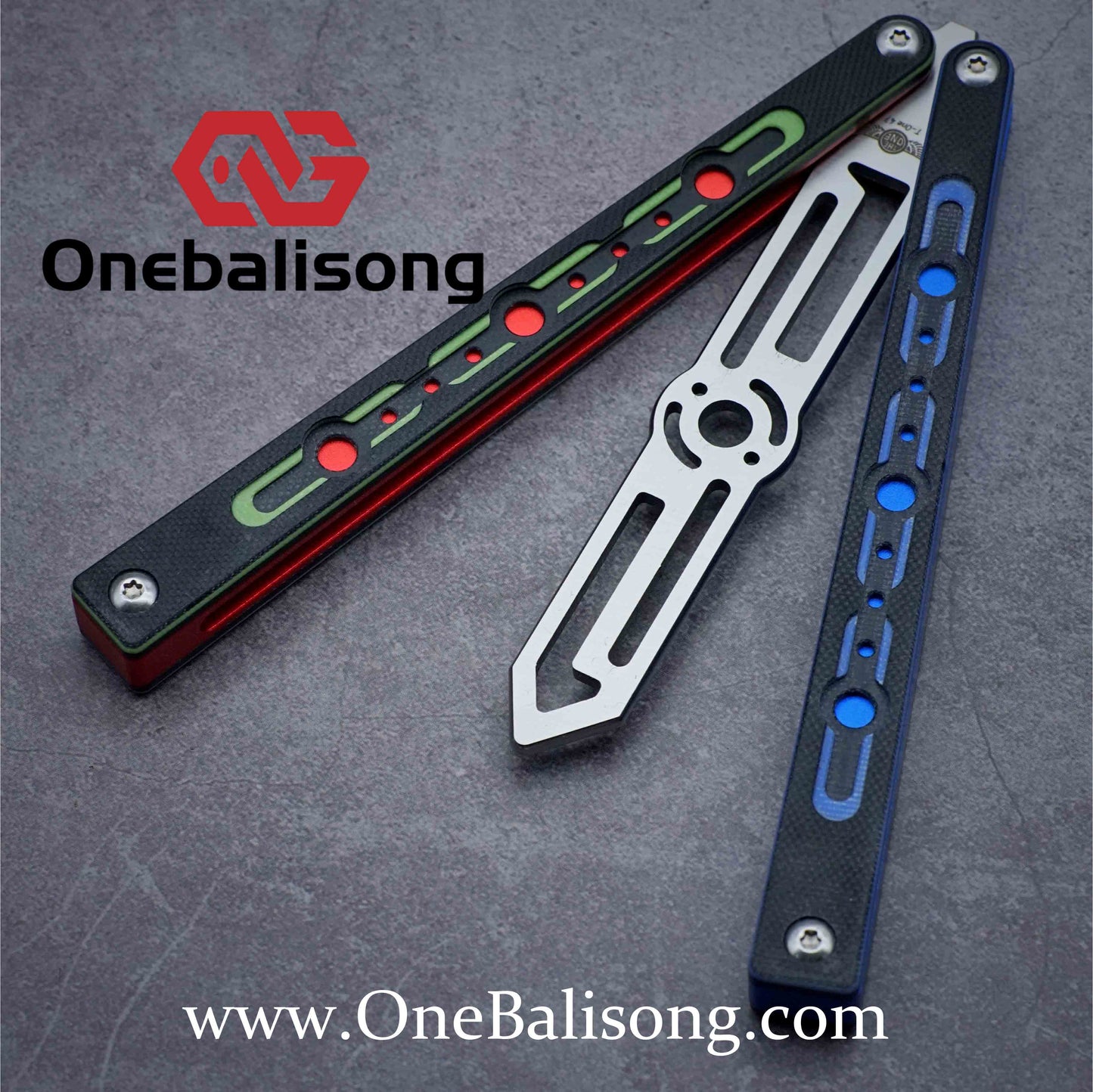 TheOne Original Point Clone Aluminum+Dual Color G10 Handle Stainless Steel Trainer Blade