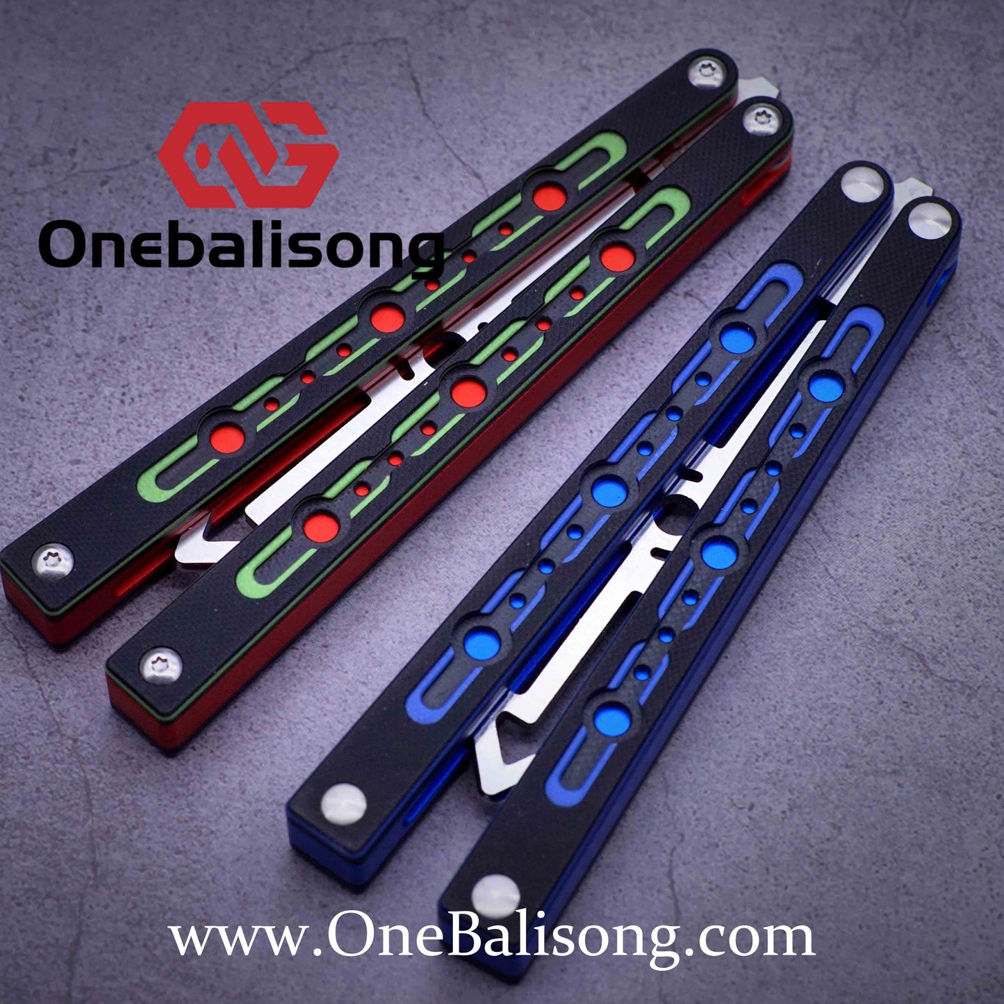 TheOne Original Point Clone Aluminum+Dual Color G10 Handle Stainless Steel Trainer Blade