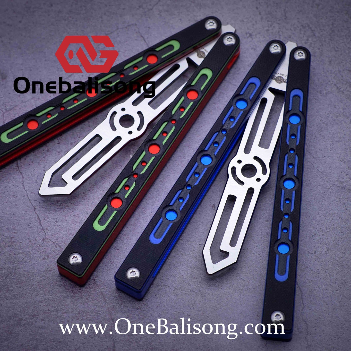 TheOne Original Point Clone Aluminum+Dual Color G10 Handle Stainless Steel Trainer Blade