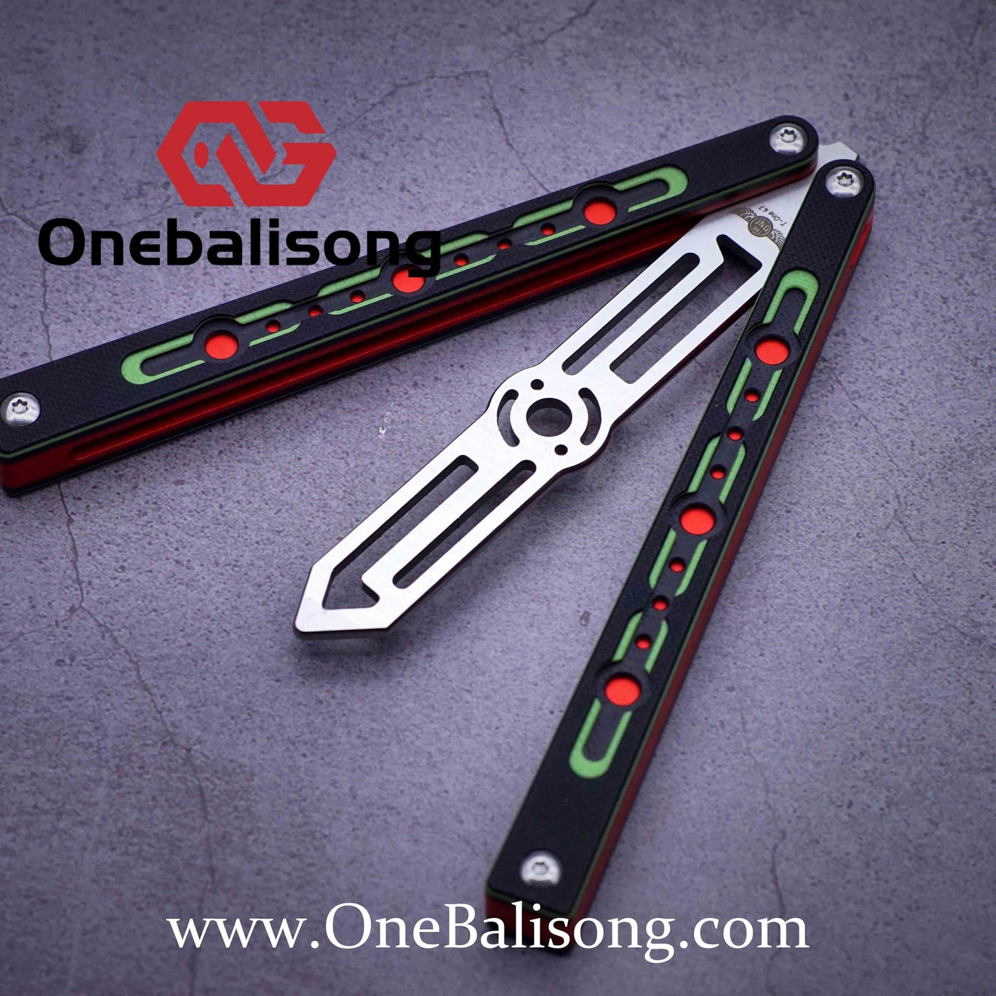 TheOne Original Point Clone Aluminum+Dual Color G10 Handle Stainless Steel Trainer Blade