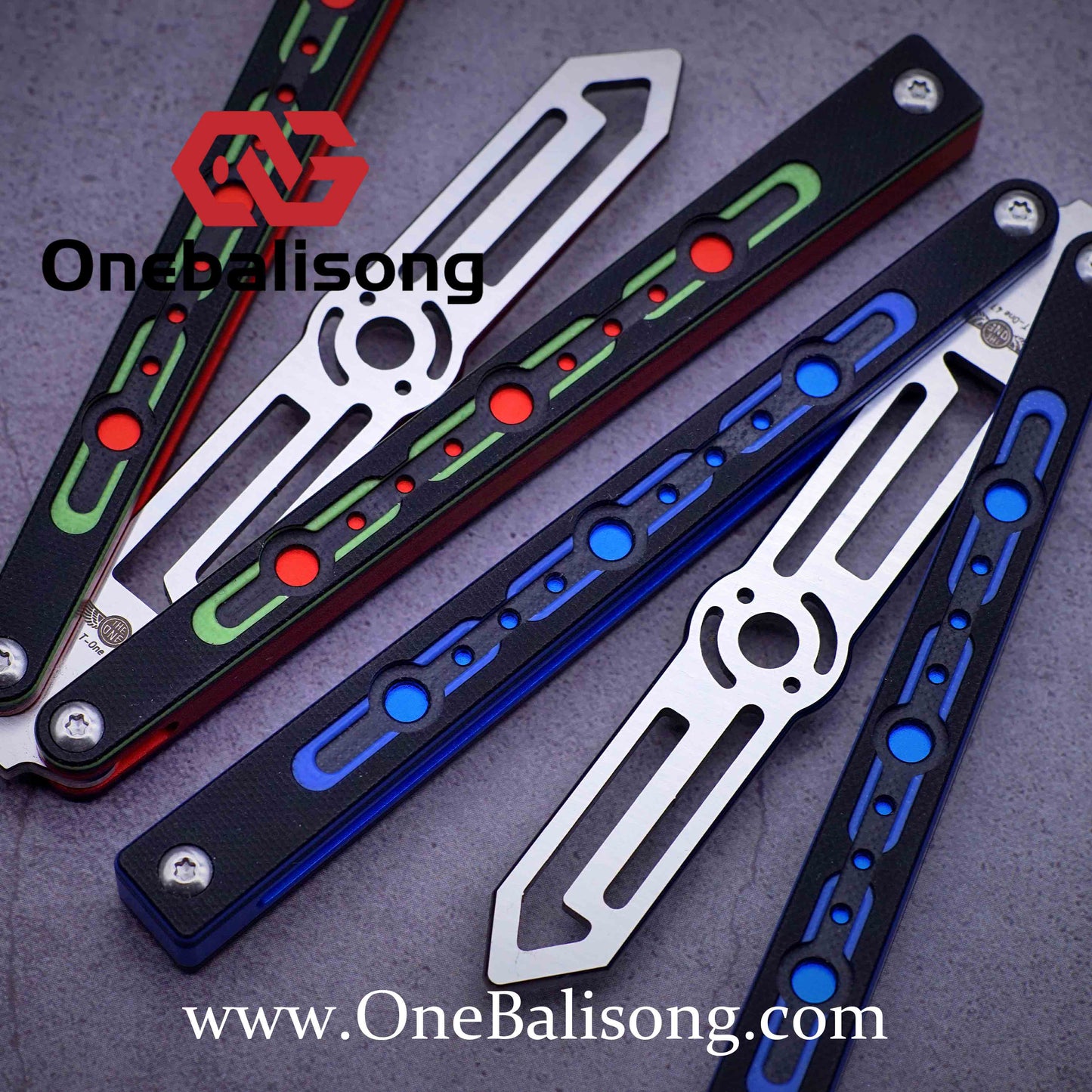 TheOne Original Point Clone Aluminum+Dual Color G10 Handle Stainless Steel Trainer Blade