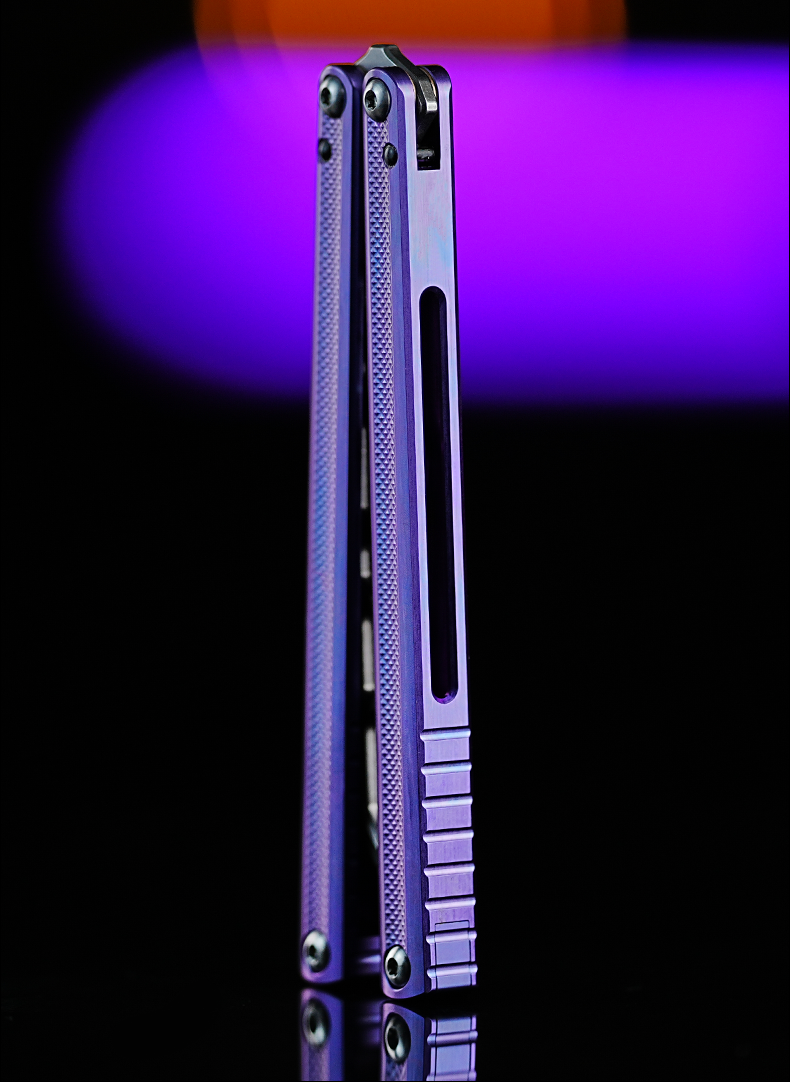 ARMED SHARK Sasaki Balisong Clone TC4 Titanium Alloy Handle 5CR15 Stainless Steel Blade Bushing