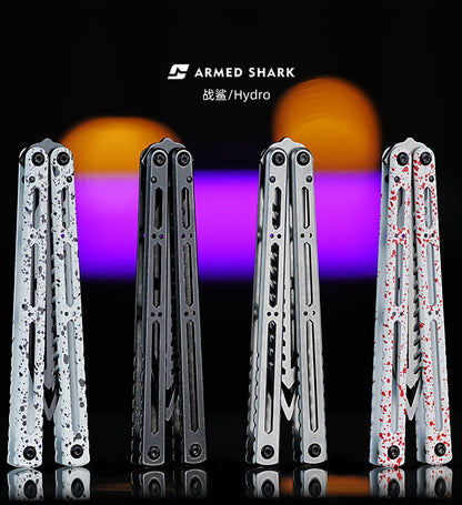 ARMED SHARK Hydro Balisong Clone 3CR13 Stainless Steel Handle Stainless Steel Blade Bushings