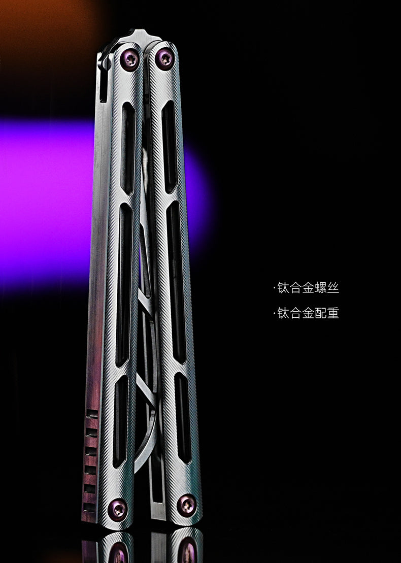 ARMED SHARK Tsunami Clone Titanium alloy handle stainless steel Trainer blade Bushing