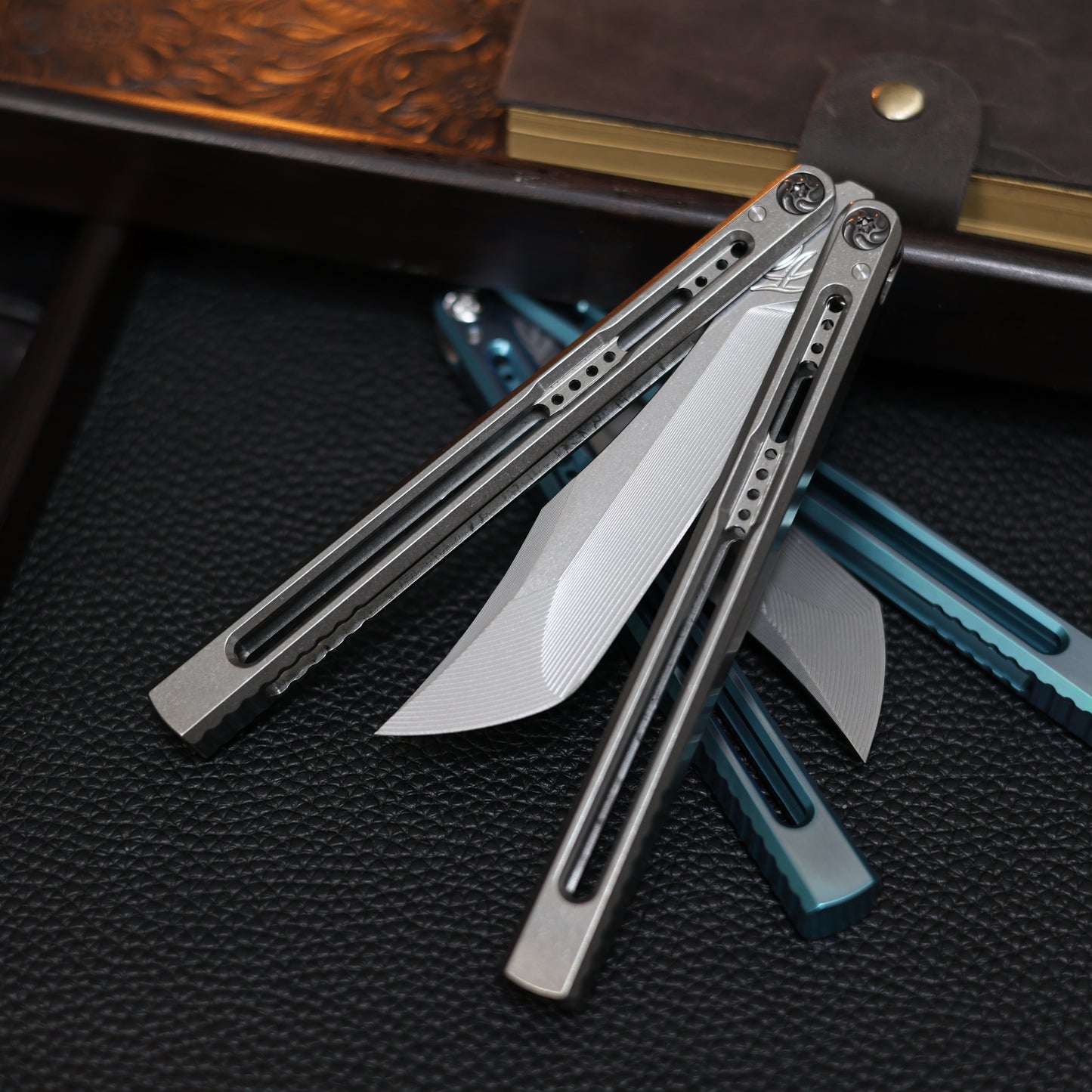 Baliplus Medusa Clone Balisong TC4 Titanium Alloy Handle VG10 Stainless Steel Blade Bushing