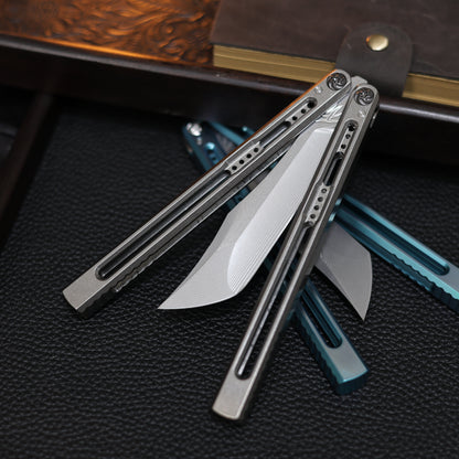 Baliplus Medusa Clone Balisong TC4 Titanium Alloy Handle VG10 Stainless Steel Blade Bushing