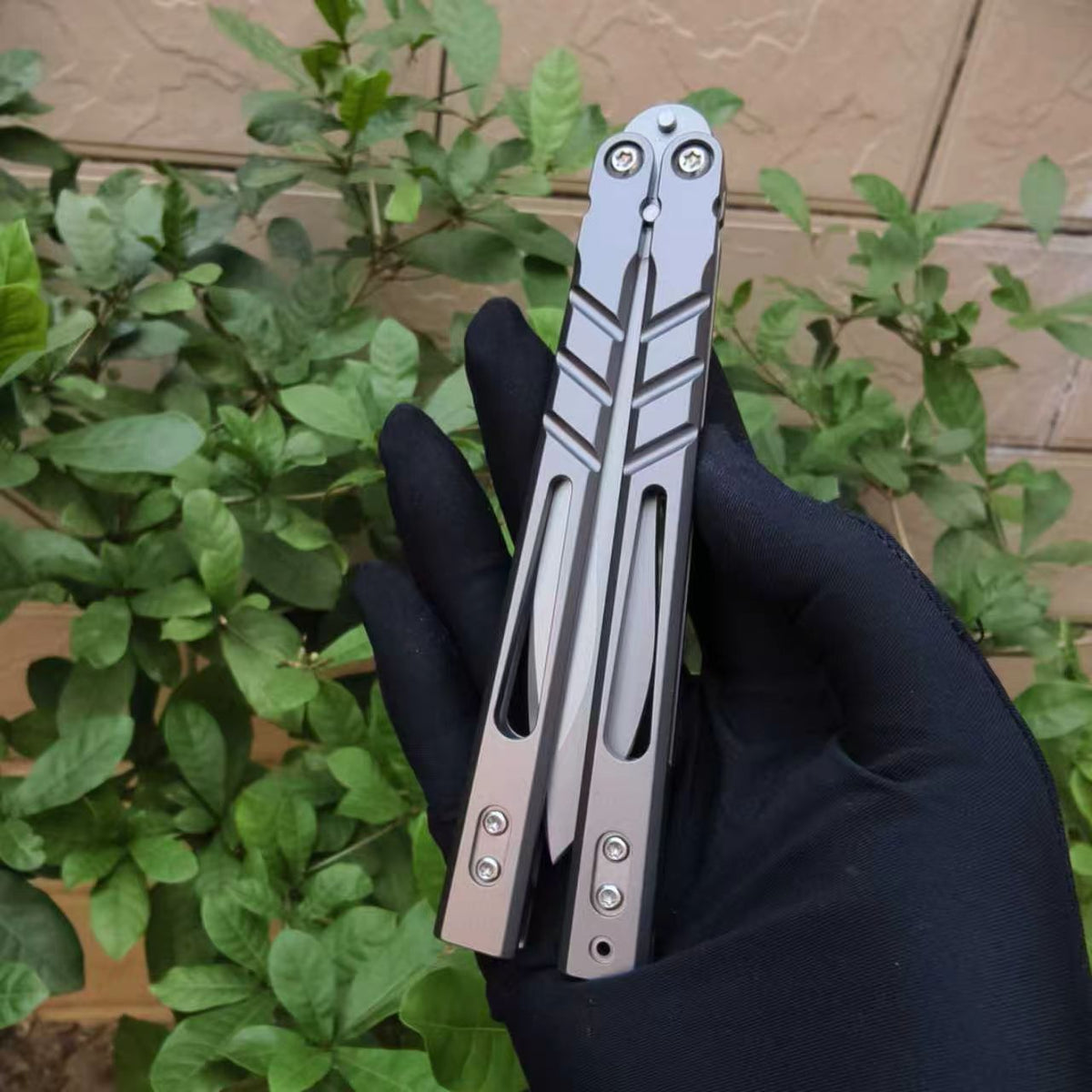 Baliplus Sandwich AB BRS chAB Balisong Clone TC4 Titanium Alloy Handle VG10 Stainless steel Blade Bushings