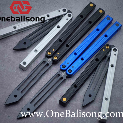 Baliplus Squidtrainer V4 Balisong Clone 7075 Aluminum Alloy Handle Stainless Steel Blade Bushing