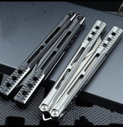 Baliplus Orca V2 Balisong Clone Flying Butterfly Clone Titanium Alloy Handle Stainless Steel Blade