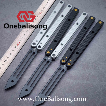 Baliplus Squidtrainer V4 Balisong Clone 7075 Aluminum Alloy Handle Stainless Steel Blade Bushing