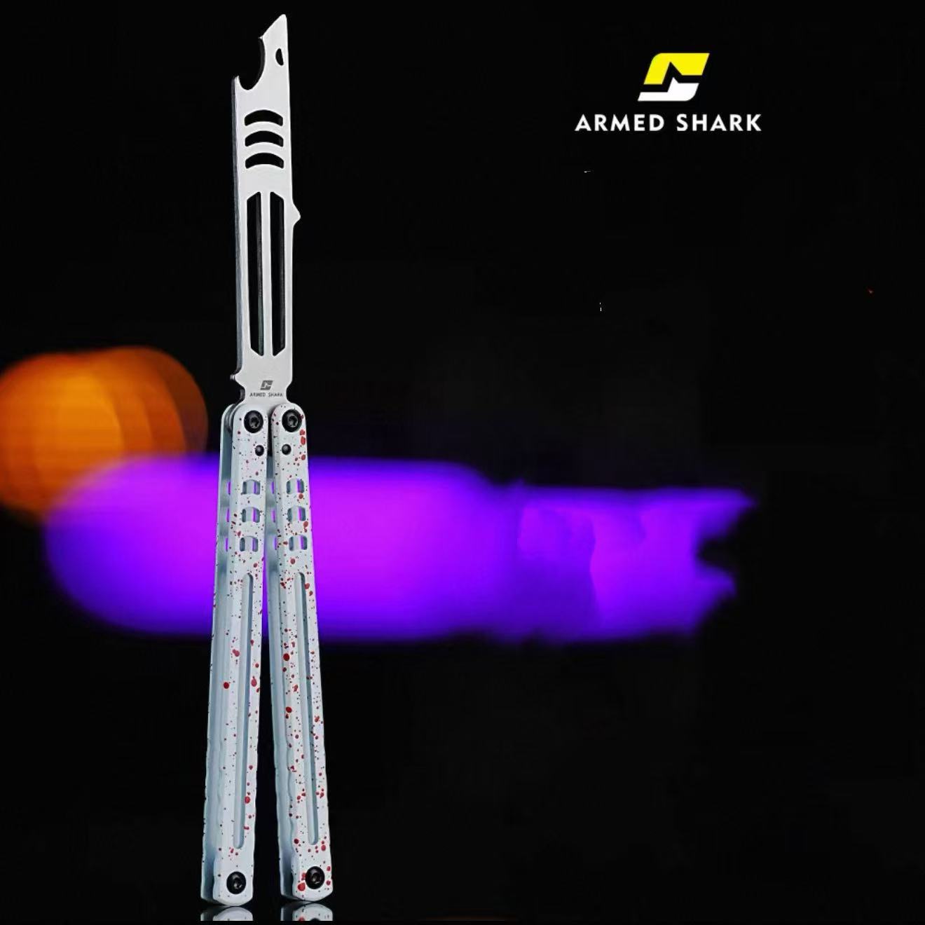 ARMED SHARK Steel Madko Balisong Clone 3cr13 Stainless Steel Handle Stainless Steel Blade Bushings