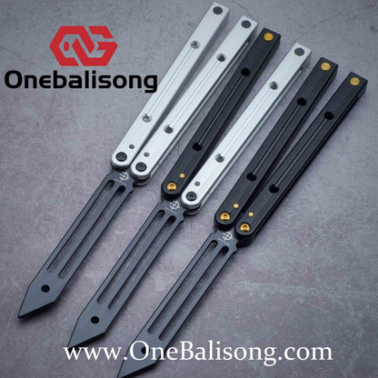 Baliplus Squidtrainer V4 Balisong Clone 7075 Aluminum Alloy Handle Stainless Steel Blade Bushing