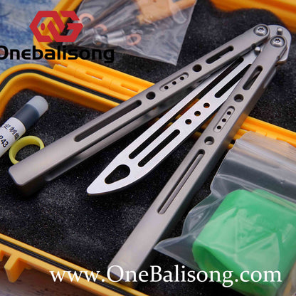 ARMED SHARK sentry clone Titanium handle stainless steel blade Bushing