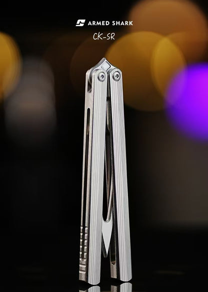 Armed Shark CK Balisong Clone TC4 titanium Alloy Handle 440C stainless steel Blade