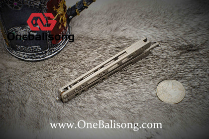 theone EX10 clone Titanium alloy-handle stainless steel blade Sandwich structure