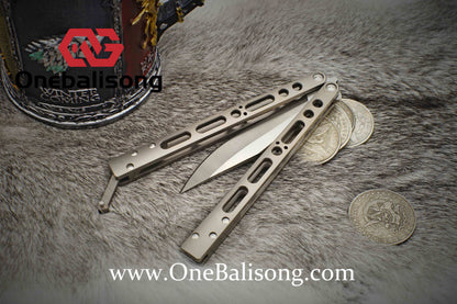 theone EX10 clone Titanium alloy-handle stainless steel blade Sandwich structure