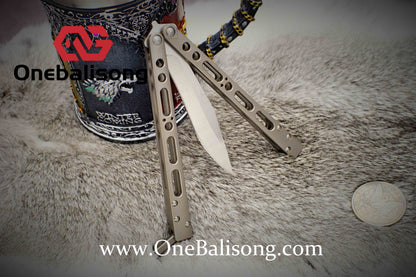 theone EX10 clone Titanium alloy-handle stainless steel blade Sandwich structure
