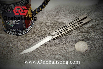 theone EX10 clone Titanium alloy-handle stainless steel blade Sandwich structure