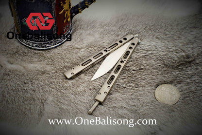 theone EX10 clone Titanium alloy-handle stainless steel blade Sandwich structure
