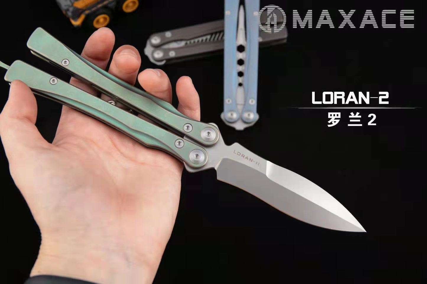 Maxaceknife Loran 2 comb trainer Titanium handle butterfly trainer