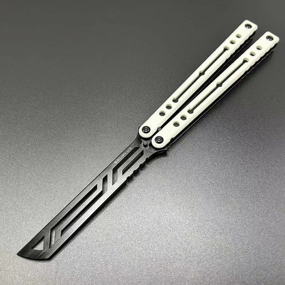 Baliplus Nautilus V1 Balisong Clone Aluminum Alloy G10 Patch Handle Stainless Steel Blade Bushing