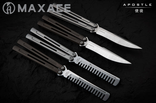 Maxace Apostle 2.0 M390 Steel Blade Integral Titanium Handles Pinless