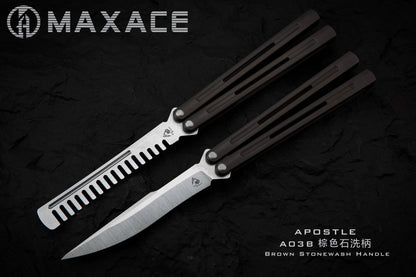 Maxace Apostle 2.0 M390 Steel Blade Integral Titanium Handles Pinless