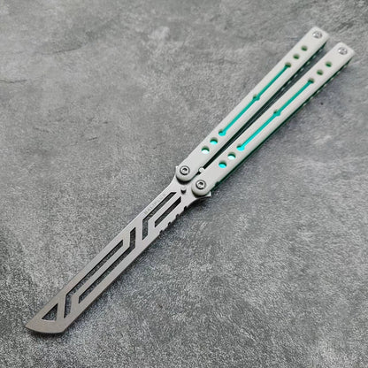Baliplus Nautilus V1 Balisong Clone Aluminum Alloy G10 Patch Handle Stainless Steel Blade Bushing