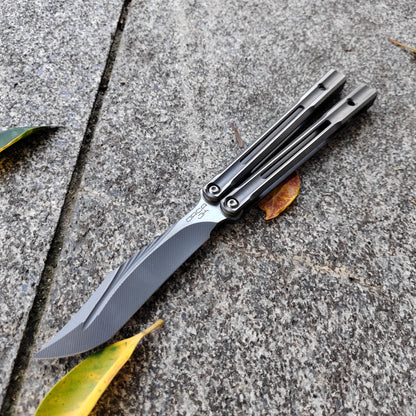 Baliplus Orca V2 Balisong Clone Flying Butterfly Clone Titanium Alloy Handle Stainless Steel Blade