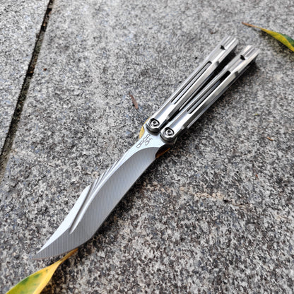 Baliplus Orca V2 Balisong Clone Flying Butterfly Clone Titanium Alloy Handle Stainless Steel Blade