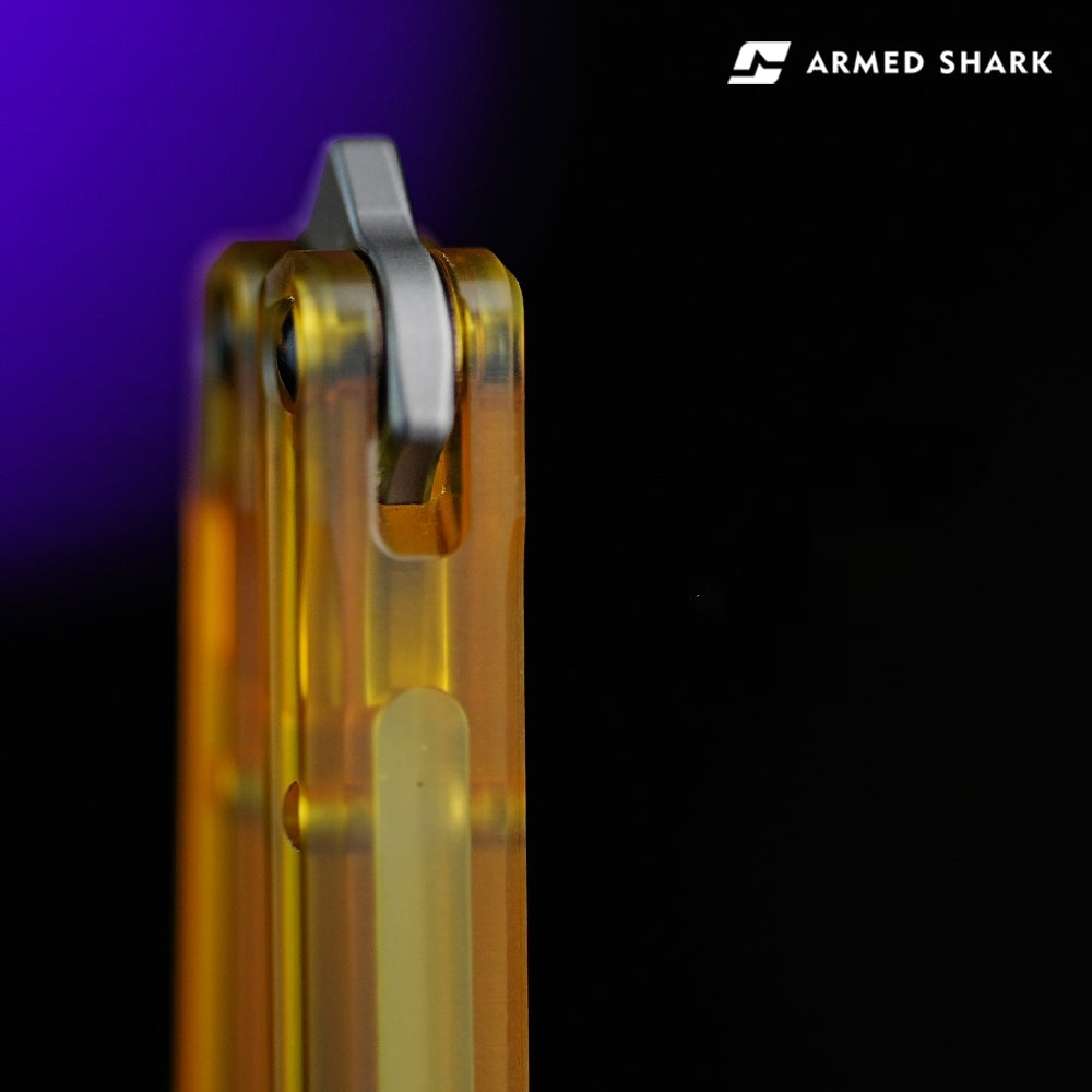 ARMED SHARK PEI Orca Balisong Clone Integrated Handle Made Of PEI Material TC4 Titanium Alloy Blade Bushing