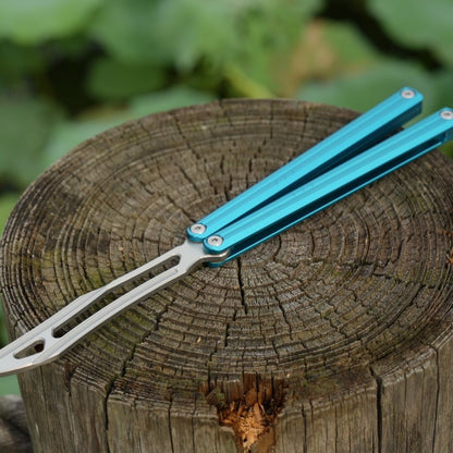Flux V2 Original Balisong Aluminum Alloy Splicing Integrated Handle Stainless Steel Blade Bushing