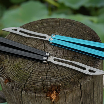 Flux V2 Original Balisong Aluminum Alloy Splicing Integrated Handle Stainless Steel Blade Bushing