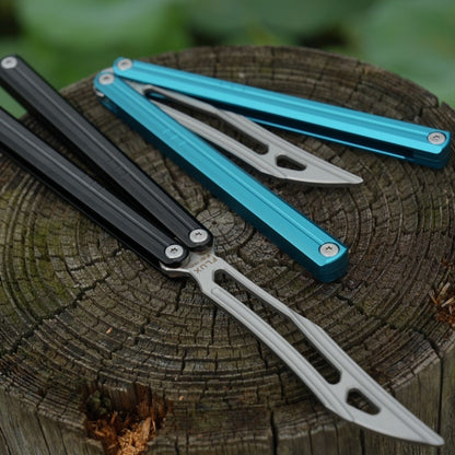 Flux V2 Original Balisong Aluminum Alloy Splicing Integrated Handle Stainless Steel Blade Bushing