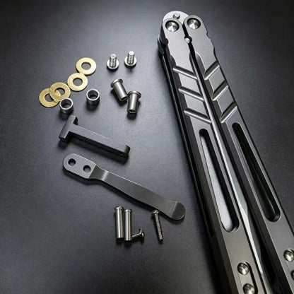 Baliplus Sandwich AB BRS chAB Balisong Clone TC4 Titanium Alloy Handle VG10 Stainless steel Blade Bushings