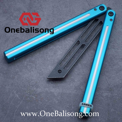 ARMED SHARK Triton V2 Balisong clone Aluminum alloy handle stainless steel blade Bushing