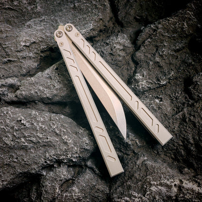 Baliplus 7075 BB Balisong Clone Seven Aluminum Alloy Stainless Steel Live/Fake Blade Bushing