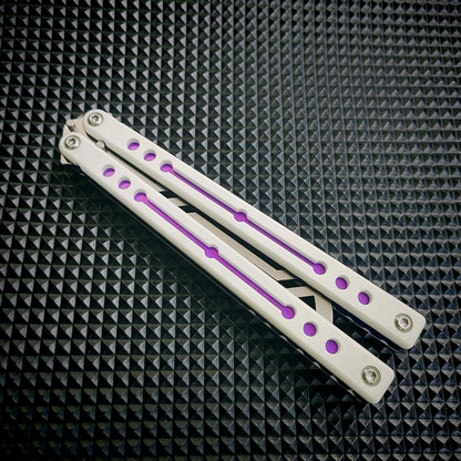 Baliplus Nautilus V1 Balisong Clone Aluminum Alloy G10 Patch Handle Stainless Steel Blade Bushing