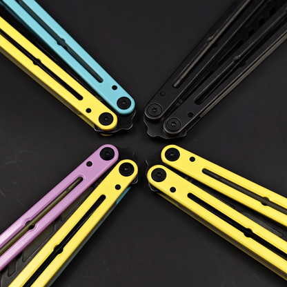 YY Noctilucent Steel Kraken Balisong Clone  Stainless Steel Handle Stainless Steel Blade Bushings