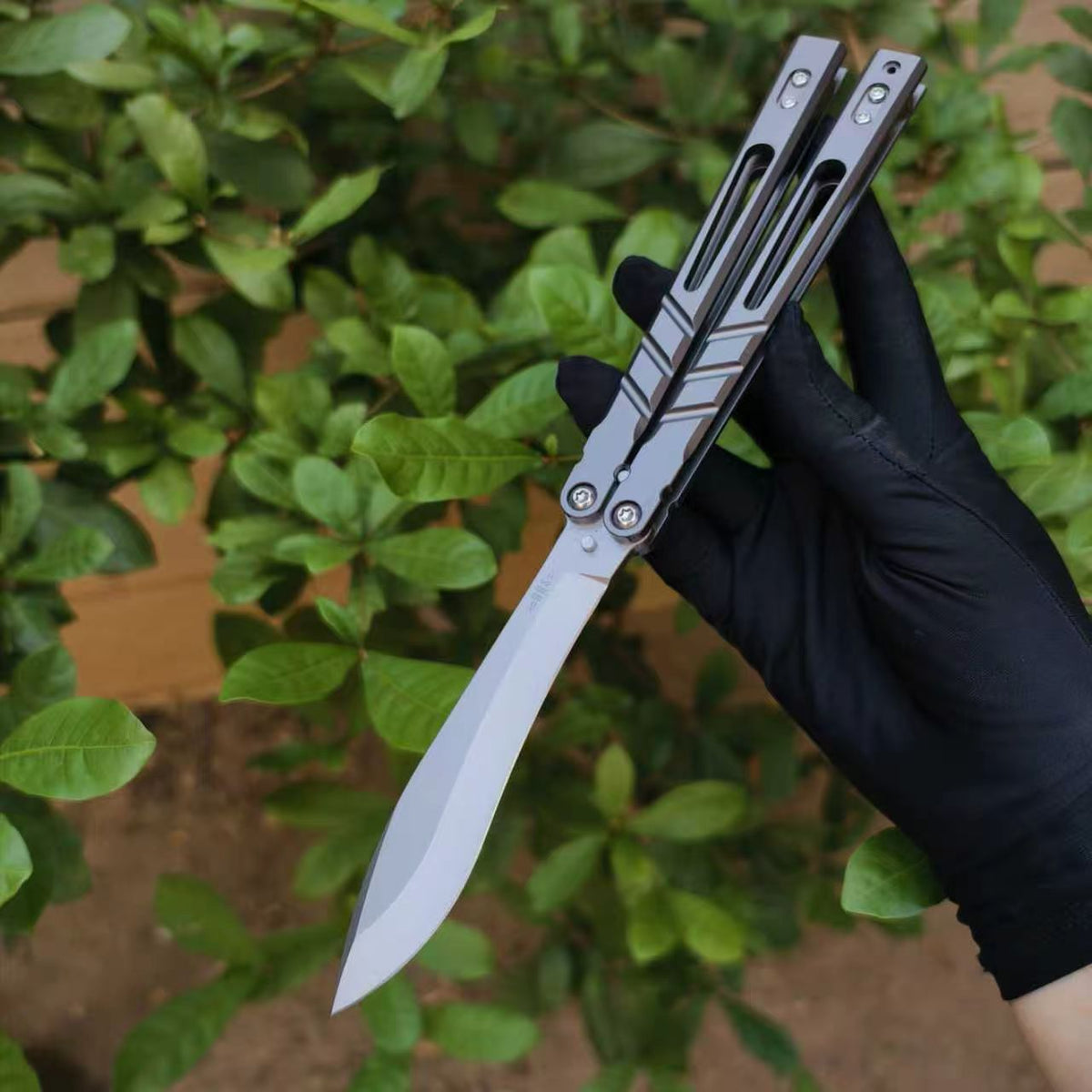 Baliplus Sandwich AB BRS chAB Balisong Clone TC4 Titanium Alloy Handle VG10 Stainless steel Blade Bushings