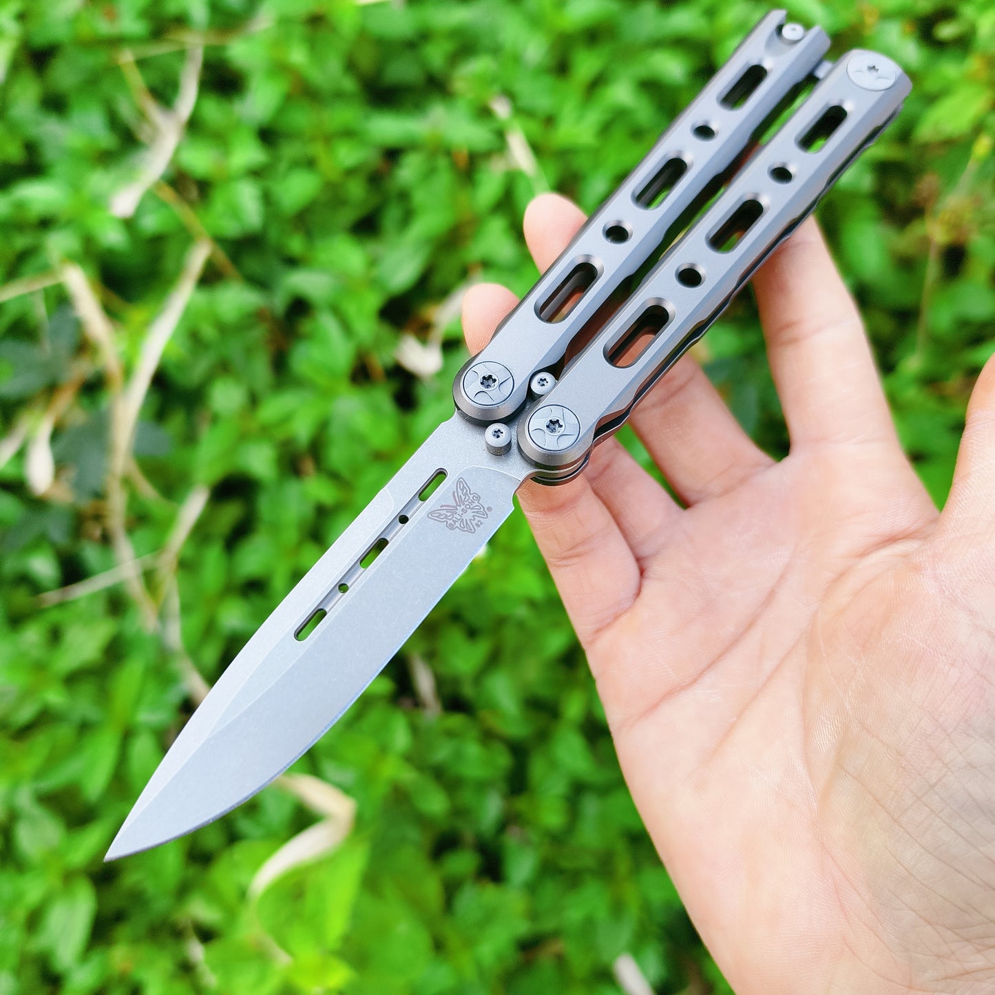 Baliplus BM85/BM82 Balisong Clone Titanium Alloy Handle VG-10 Stainless Steel Blade Double Sided KVT Structure